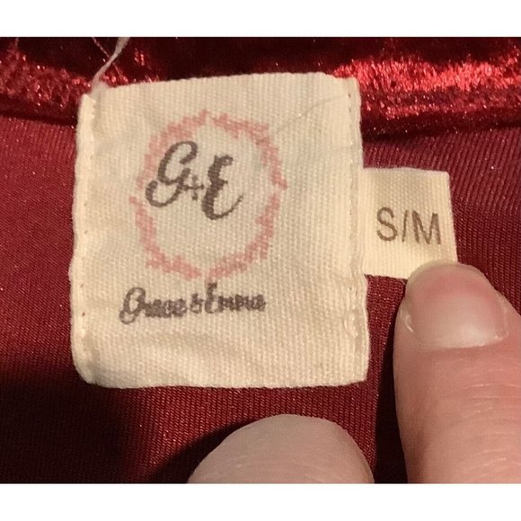 Womens Grace & Emma Red Long Cardigan Size Small Medium - Picture 3 of 4